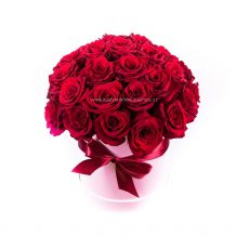 Flower box s 30ks červených růží