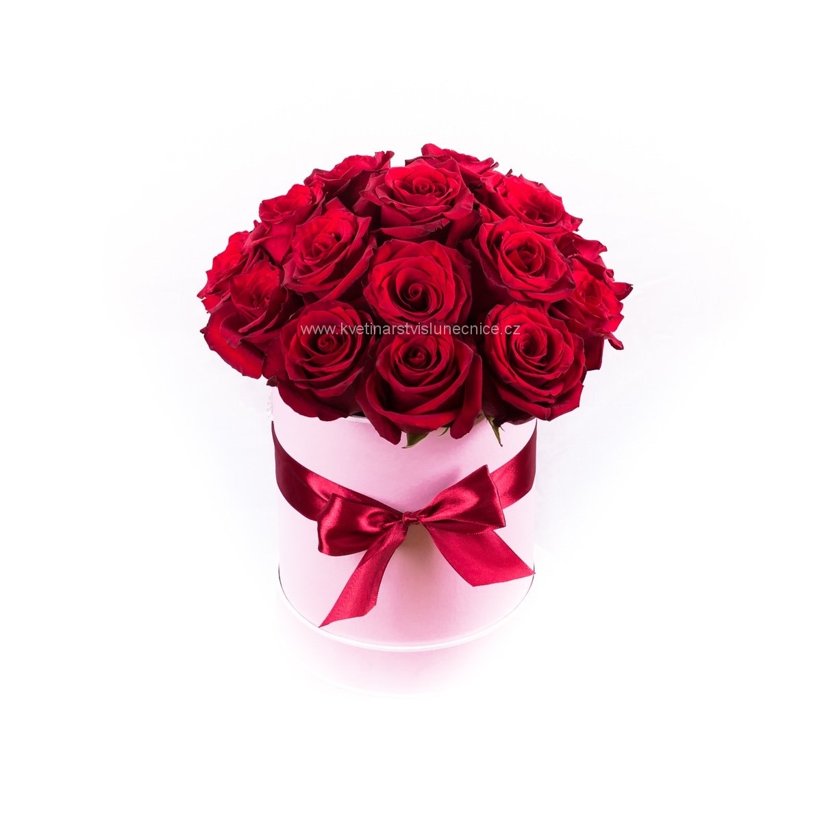 Flower box s 18ks červených růží